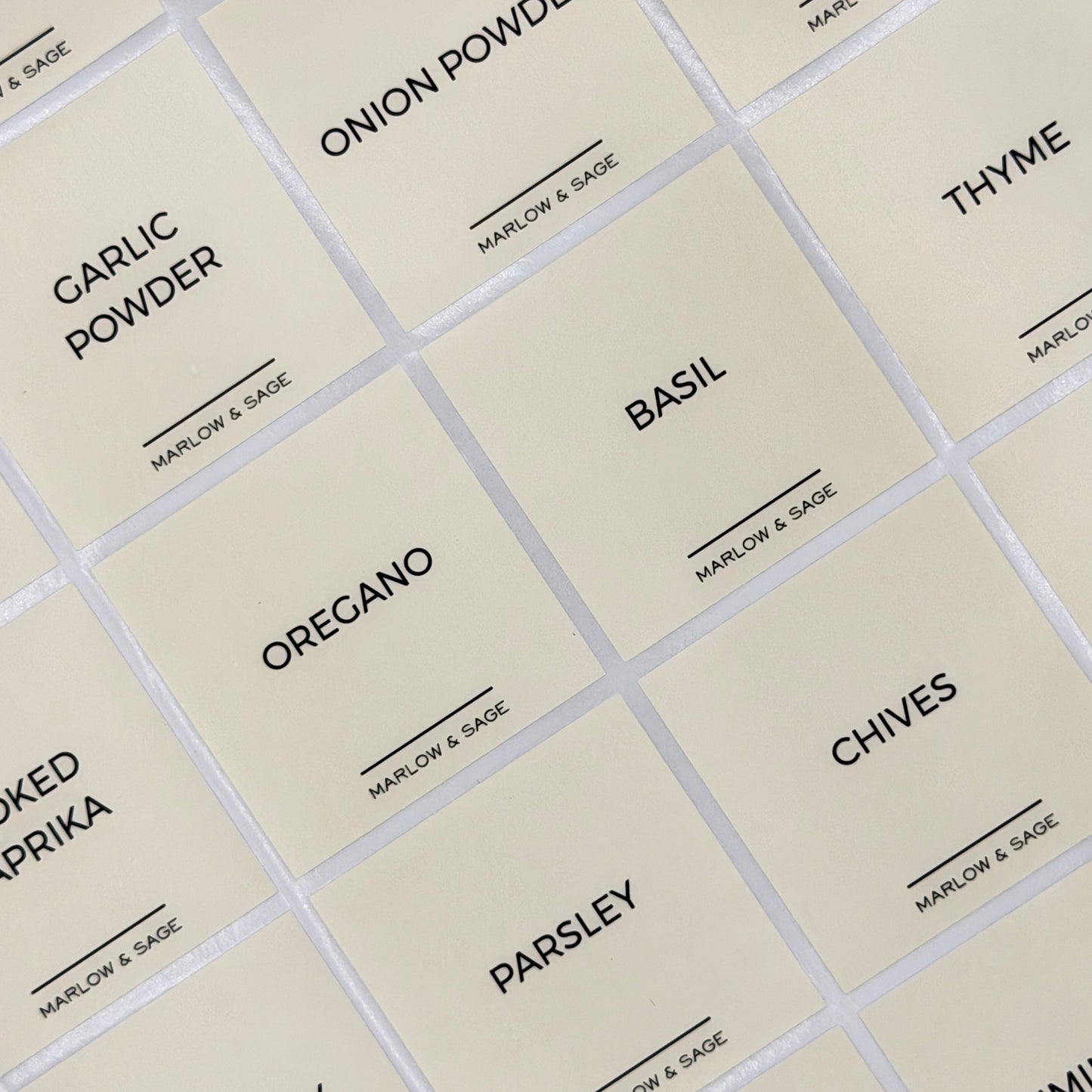 Kruidenlabels | Engels