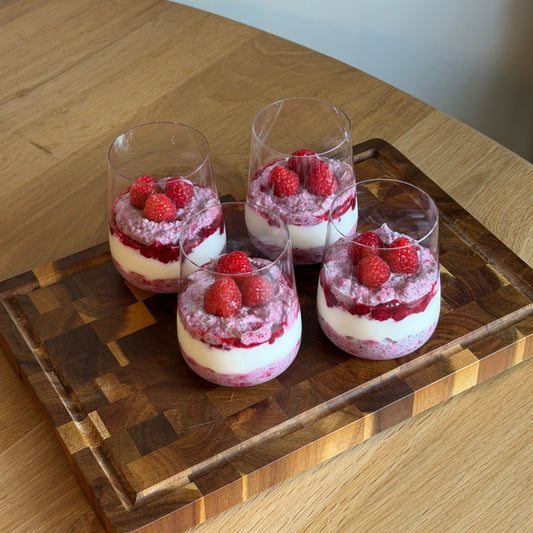 Raspberry Chia Pudding met Frambozen