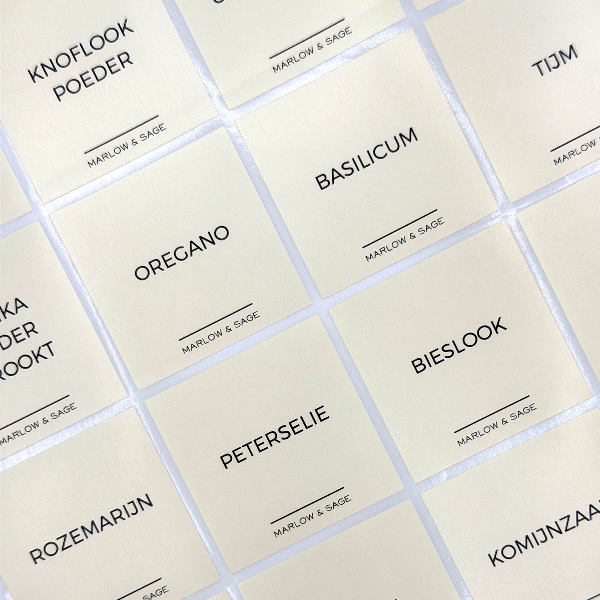 Kruidenlabels | Nederlands