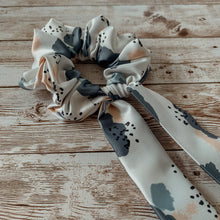 Load image into Gallery viewer, &quot;head in the clouds&quot; ribbon scrunchie

