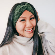 Load image into Gallery viewer, hand-crocheted tie headband

